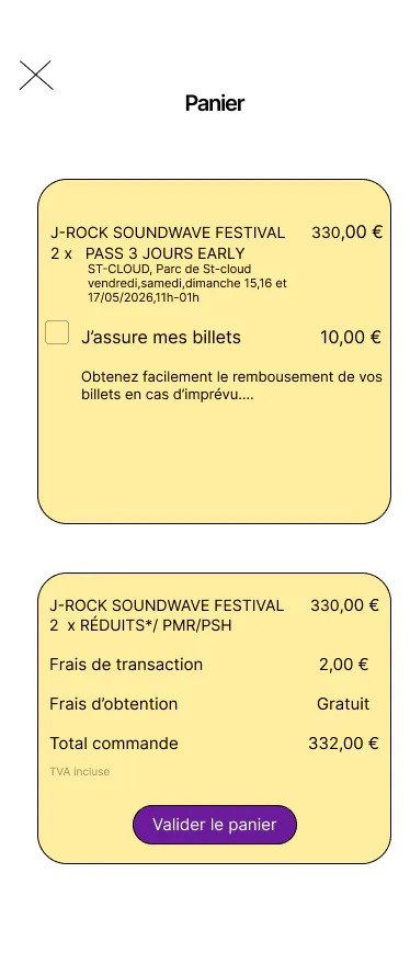Panier pass 3 jours - wireframe J-Rock Soundwave Festival